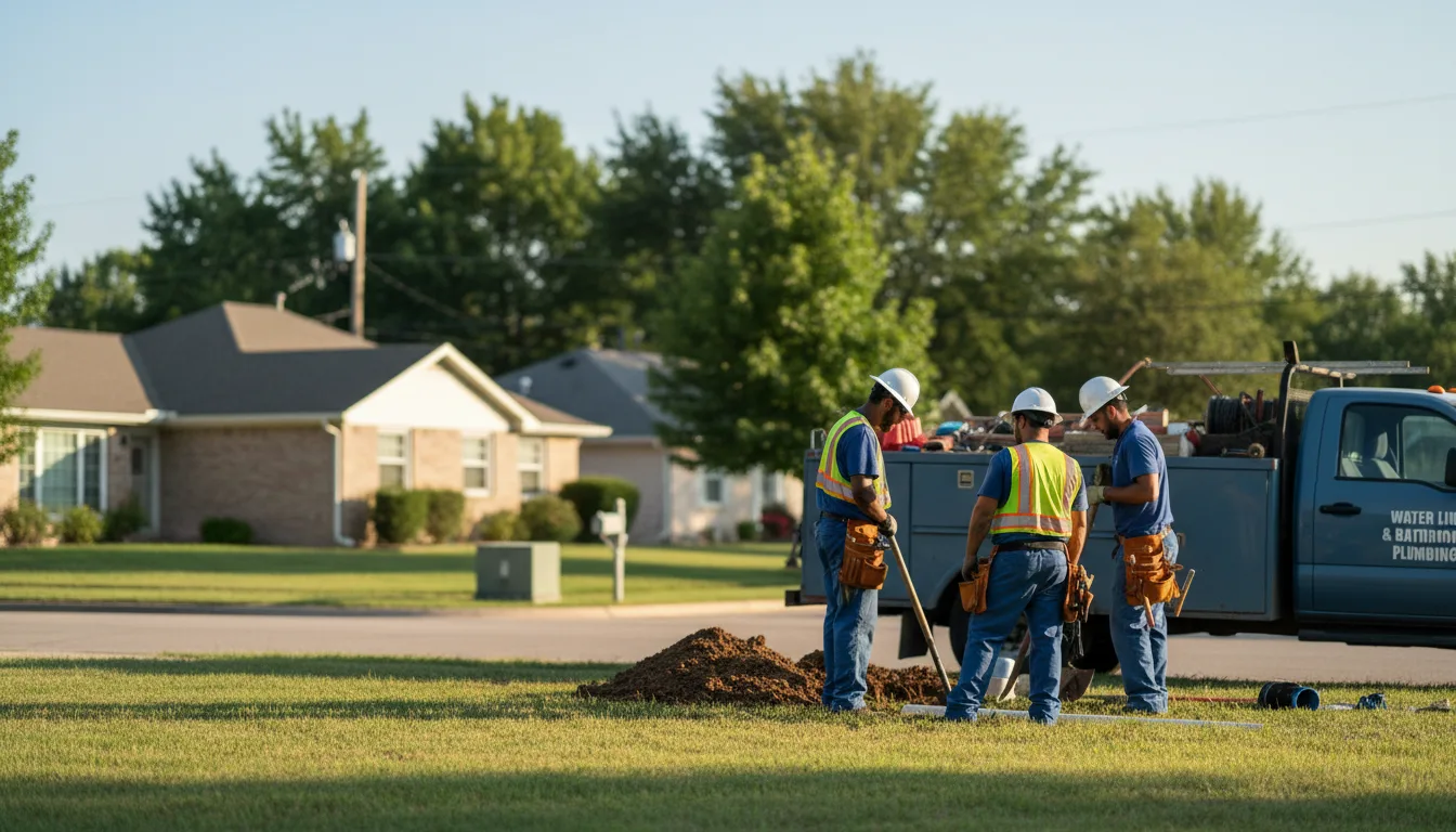 Residential water line and bathroom plumbing service in Ridott, IL